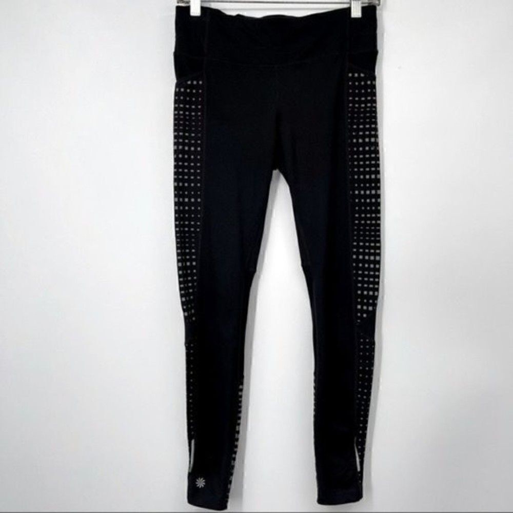 Athleta sportswear leggings small pockets black gray small BoxS